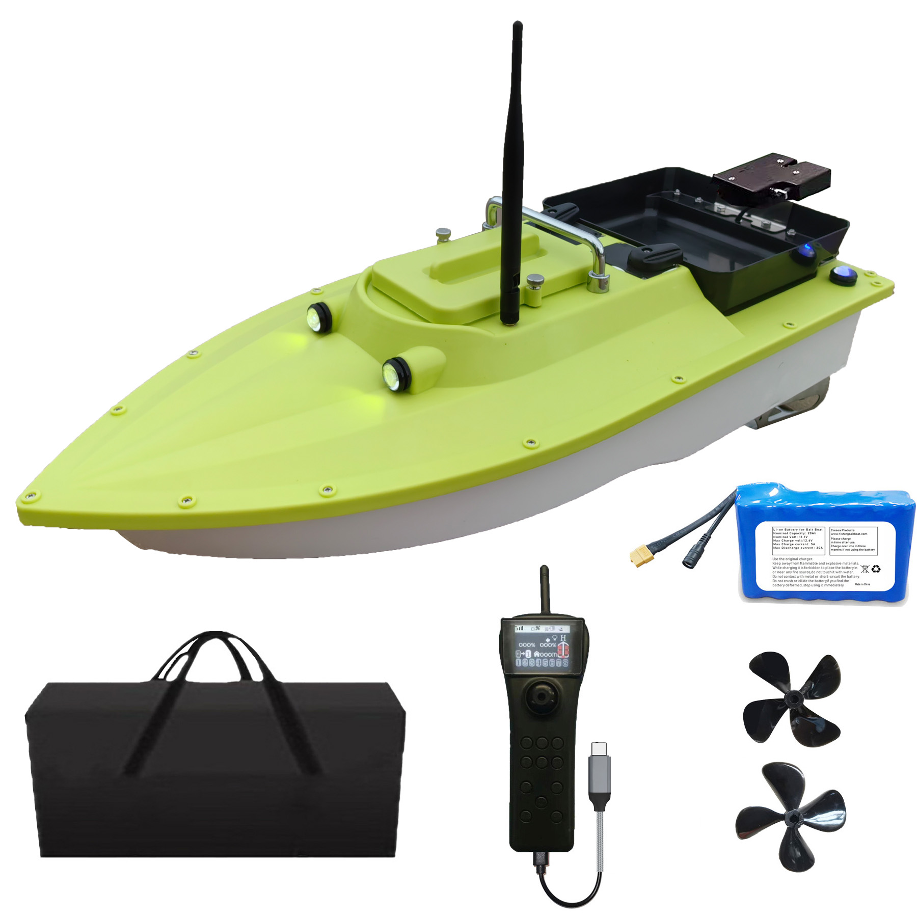 Fishing Boat Gps - S80 IP66防水ブラシレスモーターGPS搭載RCベイトボート 時速5m/s 海水サーフフィッシング/アウトドアフィッシング用