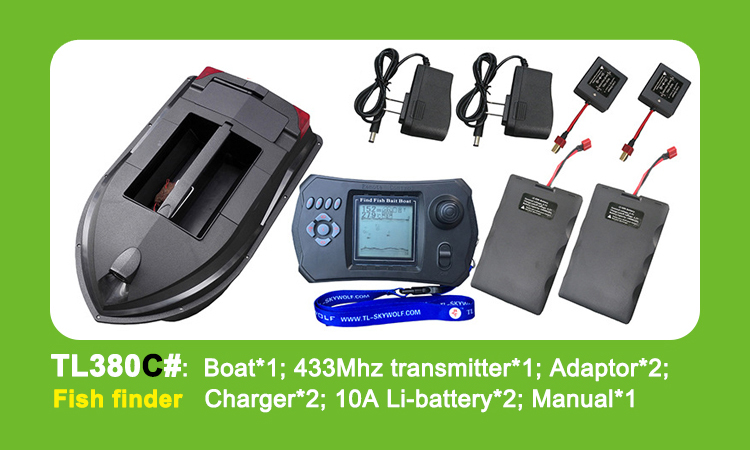 工場直販 スカイウルフ TL380 380E デュアルハル  - Fishing Boat Gps のレビューと価格