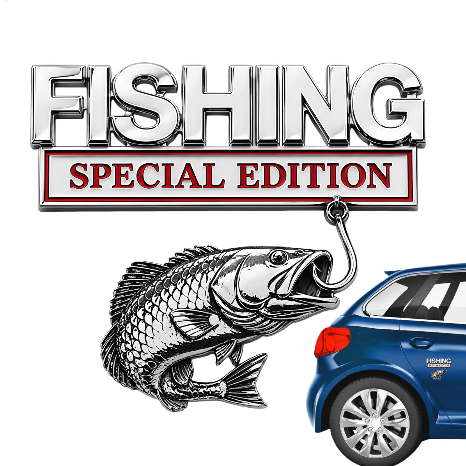 車のエンブレムとバッジ、メタルフィッシング特別版、楽しいカー - Fishing Boat Oar のレビューと価格