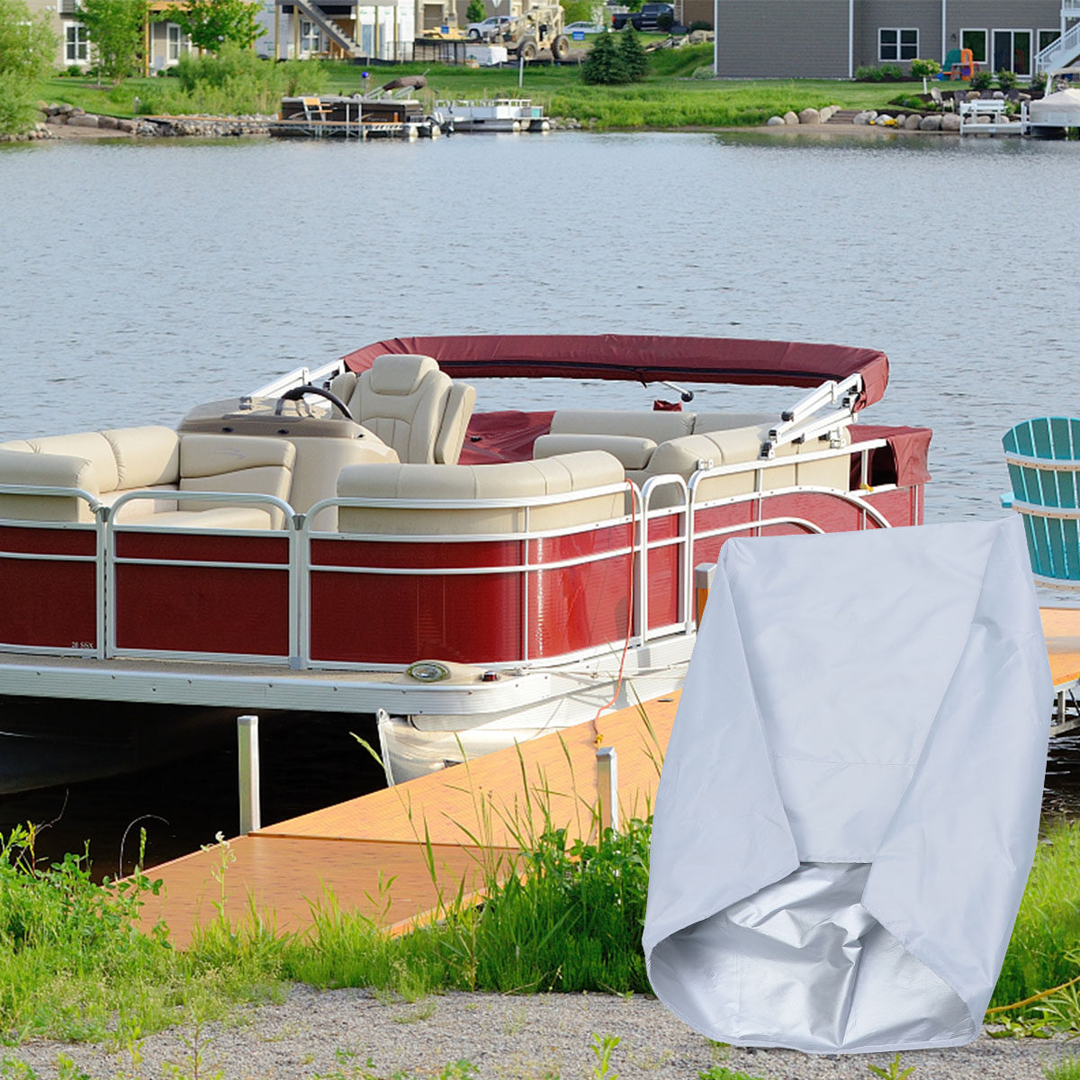 ボートシートカバー ホワイトオックスフォード生地 屋外保護  - Fishing Boat Cover のレビューと価格