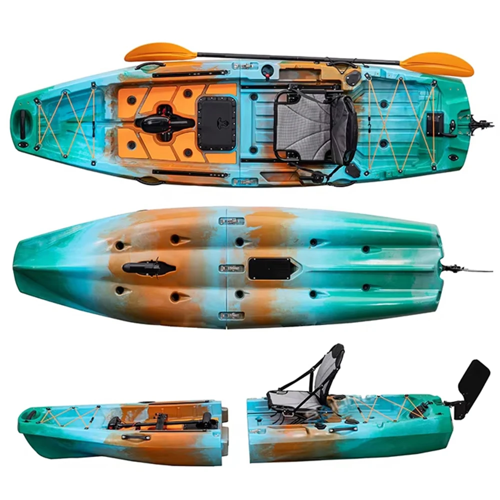 モジュール式カヤック、エンジン付きフィッシングボートカヌー、 - Fishing Boat Paddle のレビューと価格